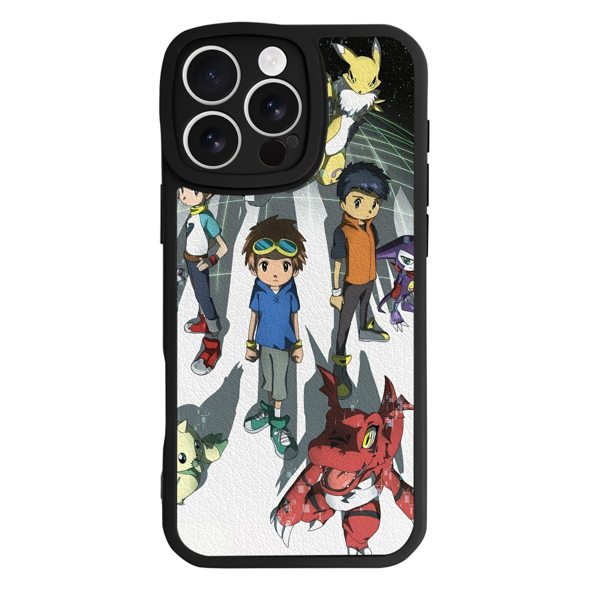（画像用） Digimon デジタルモンスター/デジモン 【iPhone 16シリーズ対応】シリコンスマホケース（レザー調） 材質：シリコン